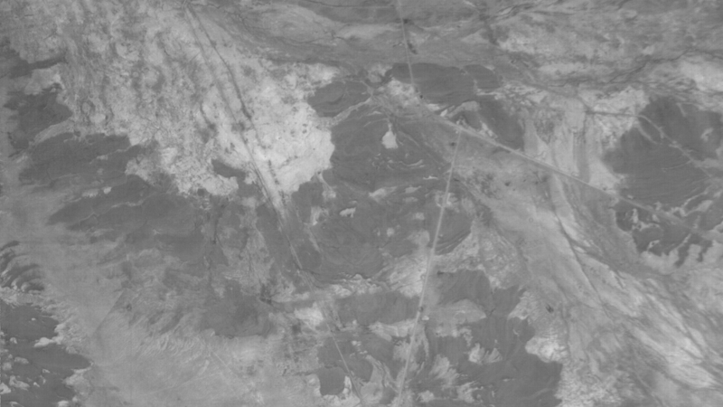 Aerial satellite image of a desert in Africa