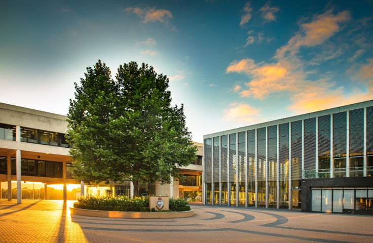 The UNSW Canberra at ADFA campus at sunset