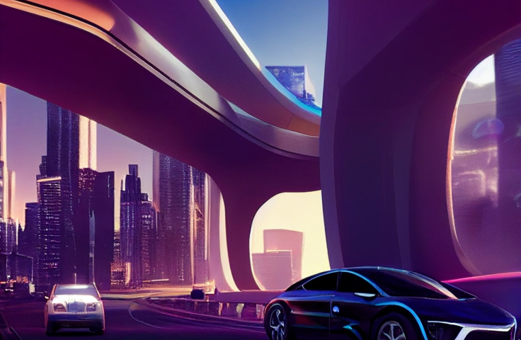 futuristic road systems designed for autonomous cars